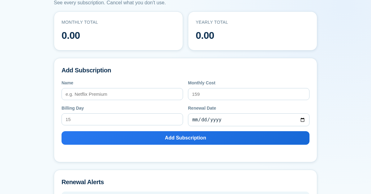 See Every Subscription. Cancel What You Don't Use.